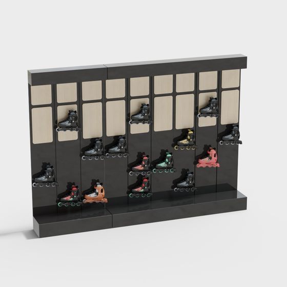 Unique Skate Display Rack 3D model