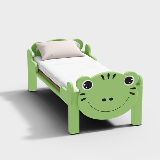 Charming Frog Bed 3D model for Creative Projects