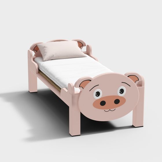 Adorable Pig Bed 3D model for Children’s Rooms