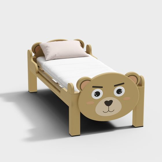Adorable Bear Bed 3D model for Child's Room