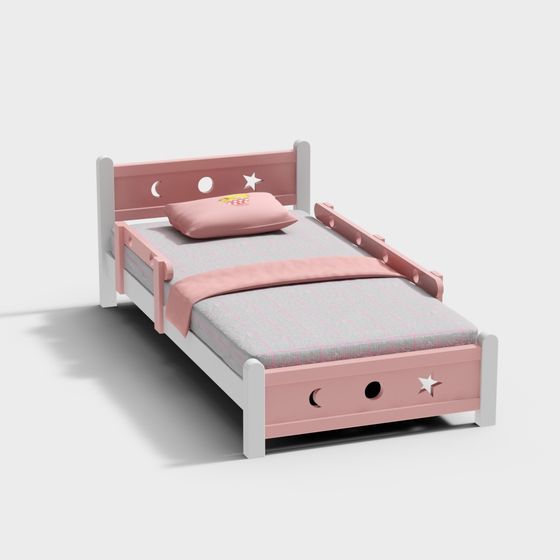 เตียงเด็กสีชมพูในระดับอนุบาล