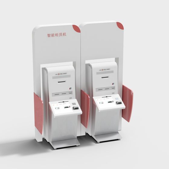 Stylish Smart ATM 3D model for Modern Urban Spaces