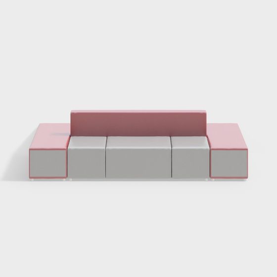 Modern Low-Poly Sofa 3D Model Design