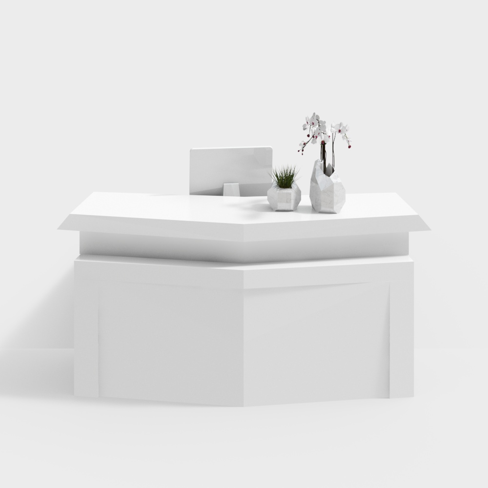 Bank lobby reception desk