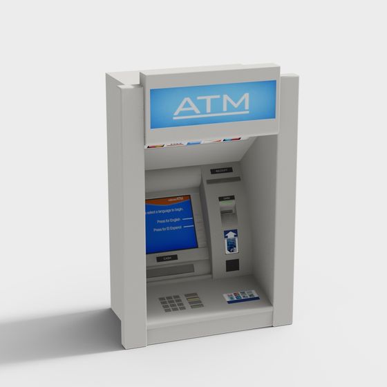 Sleek ATM 3D Model for Creative Projects