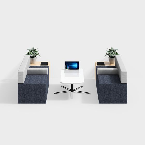 Urban Corner Sofa 3D model for Modern Spaces