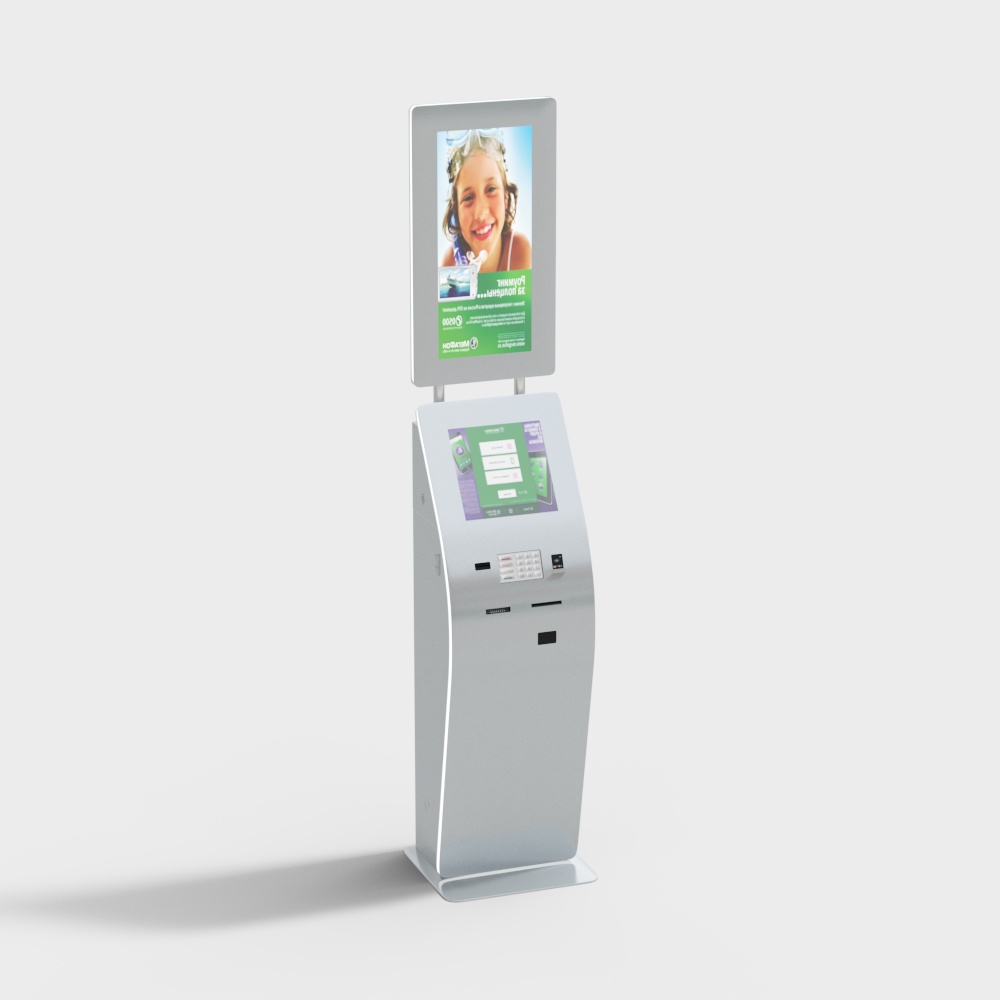 Sleek Self-Service Kiosk 3D model