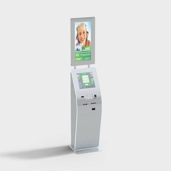 Sleek Self-Service Kiosk 3D model