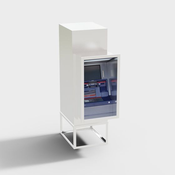 Stylish ATM Machine 3D Model Design