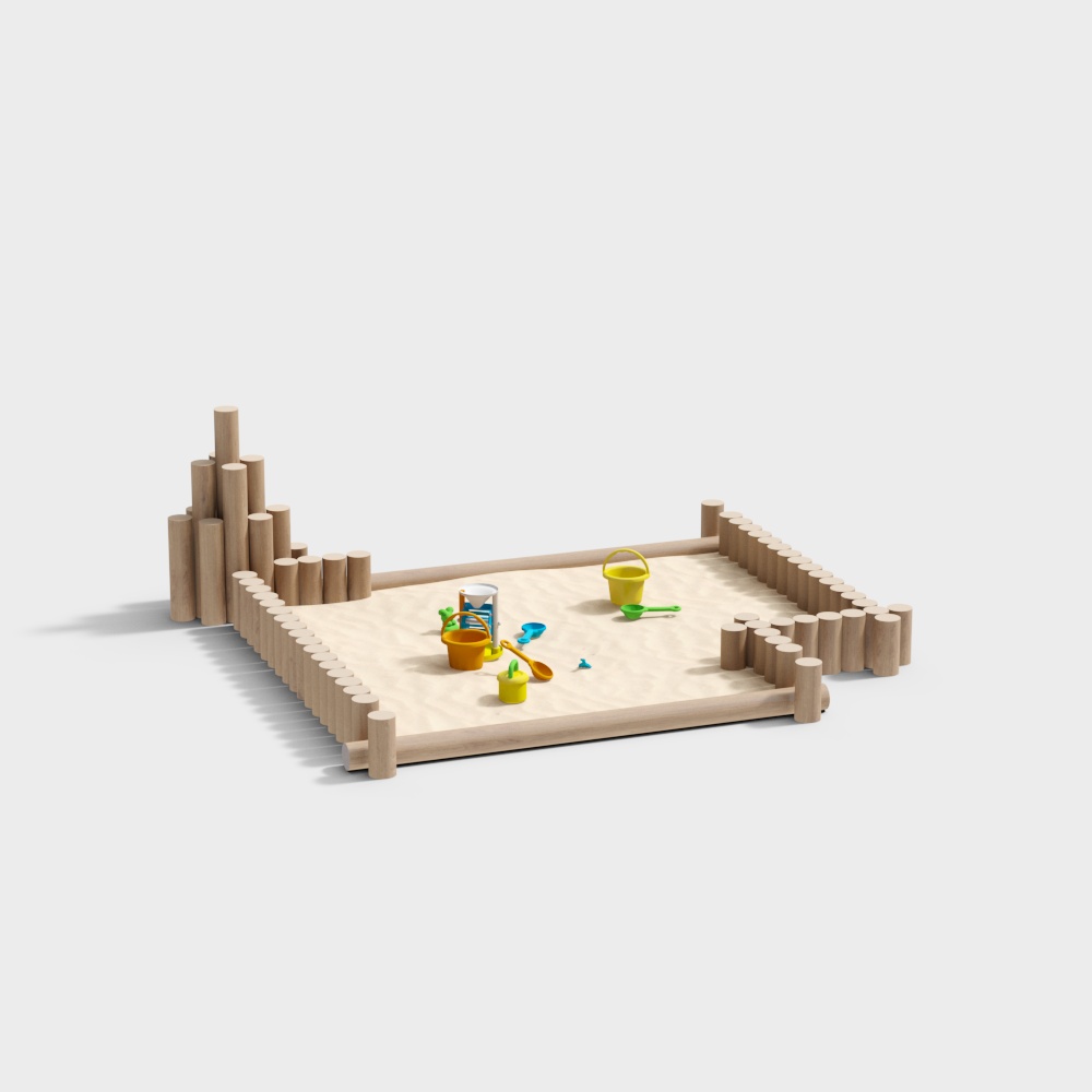 Low-Poly Sandbox 3D Model for Creative Projects