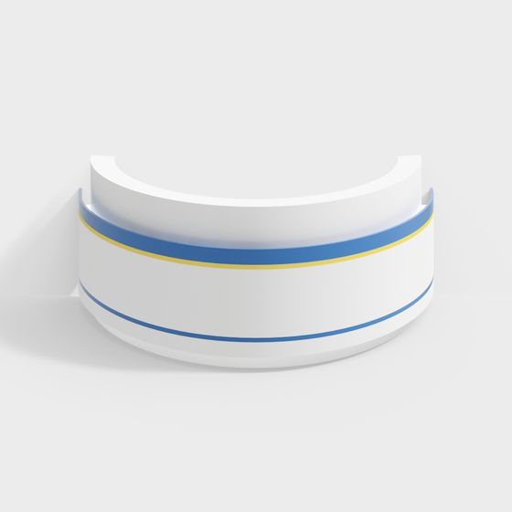 Elegant Curved Display Rack 3D model for Creative Spaces