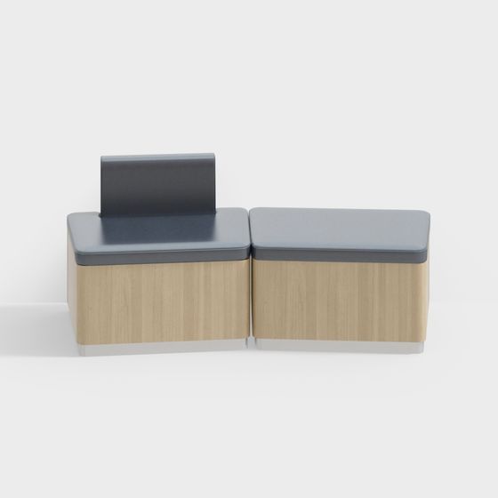 Modular Lounge Chair 3D model for Modern Aesthetics