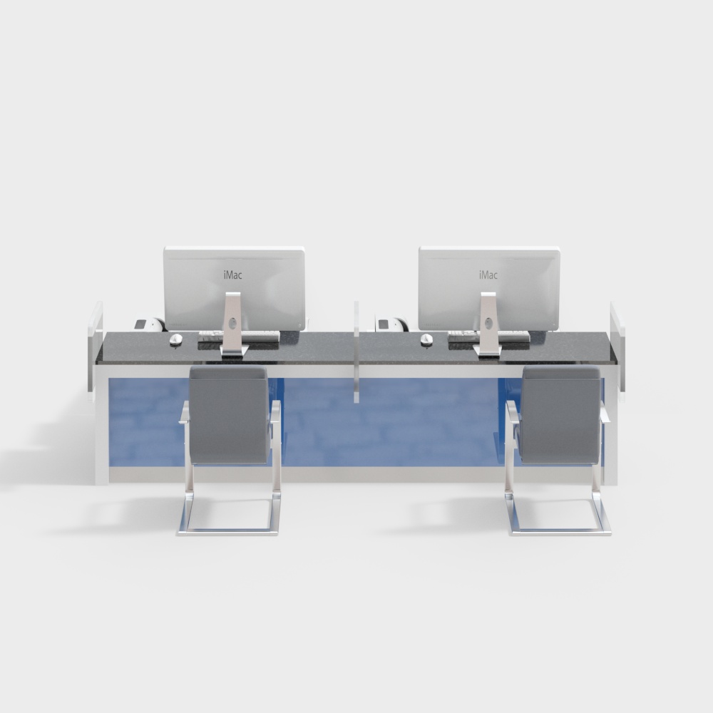 Bank lobby business counter