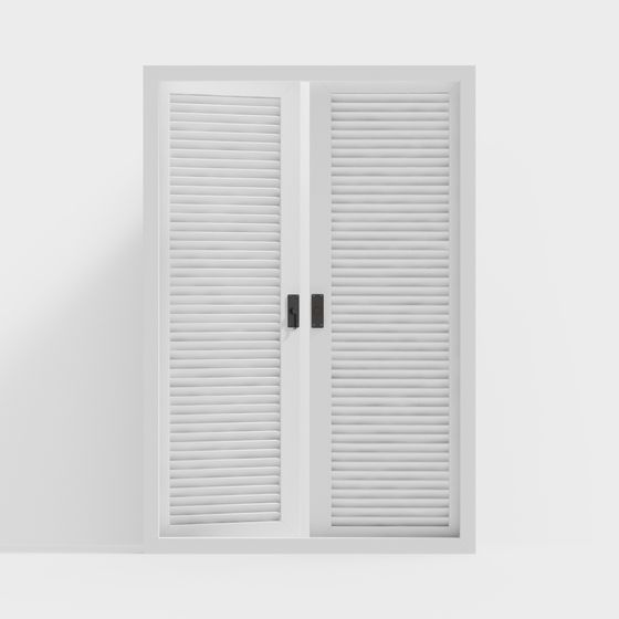 Stylish Louvered Door 3D model