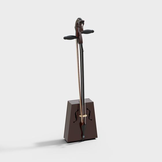 Traditional Erhu 3D model - Chinese Instrument