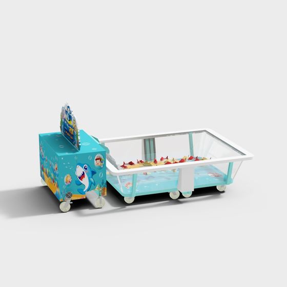 Ocean Interactive Game Car 3D model for Kids