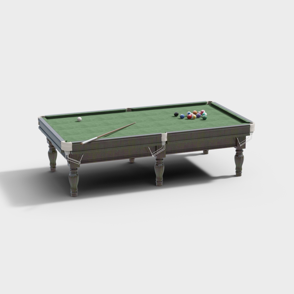 Vintage Pool Table 3D model