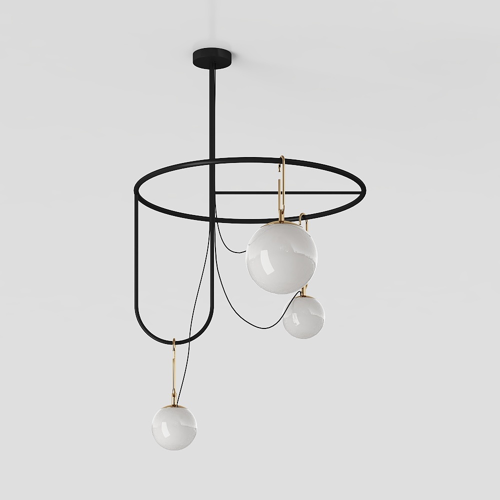 Stylish Pendant Light 3D model for Modern Interiors