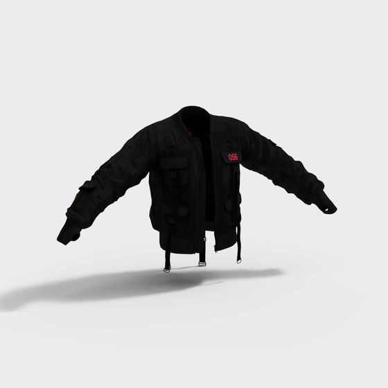 Combat Jacket Low Poly 3D Model