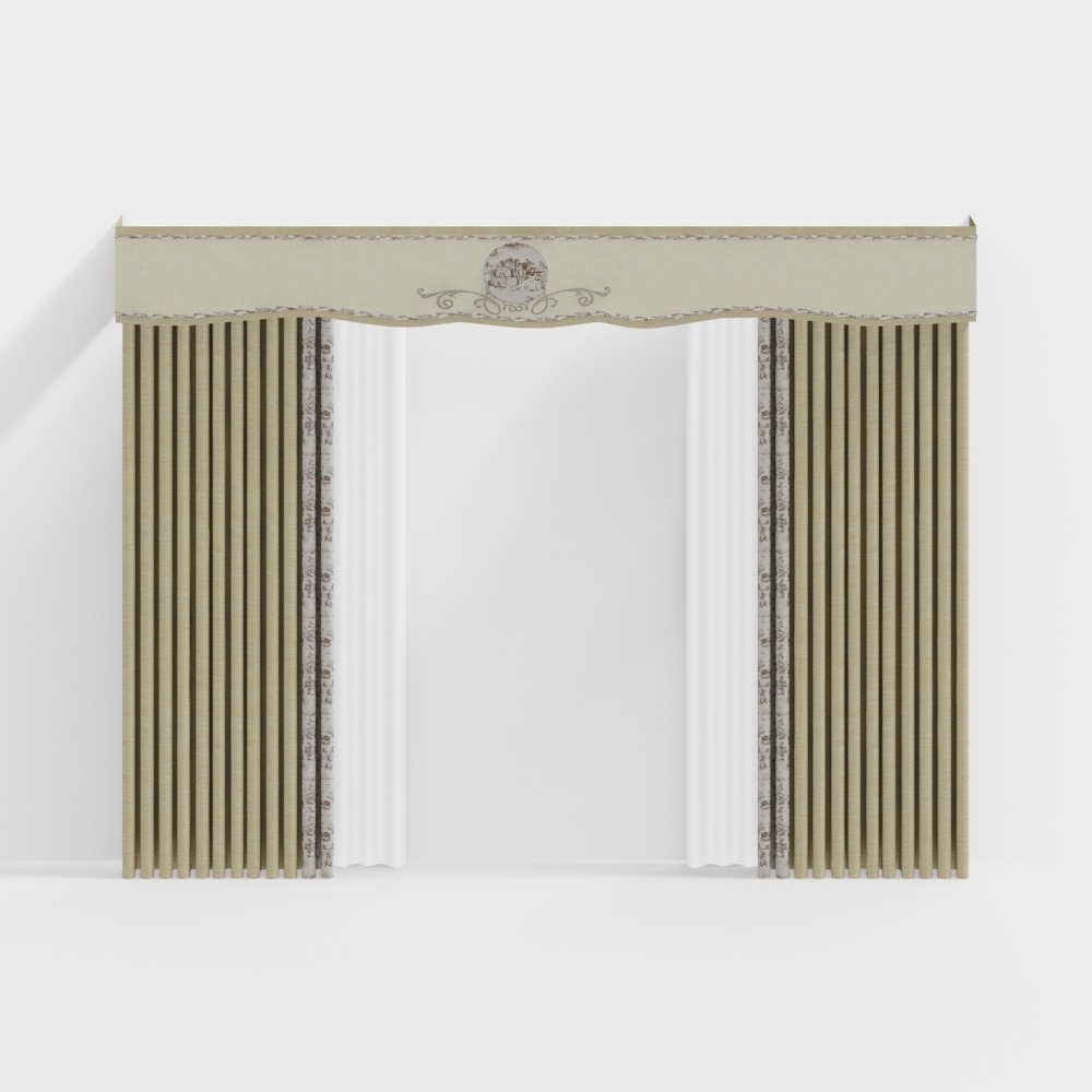 DX37326-3A Side Splicing Vertical Edge 326-1A Curtain