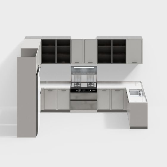 Modern Urban Kitchen 3D model Design