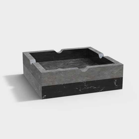 Concrete Ashtray 3D model - Low Poly, High Detail
