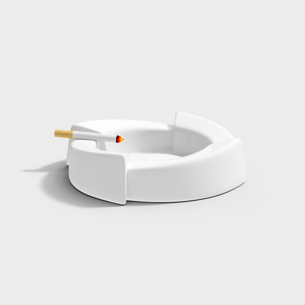 white ashtray