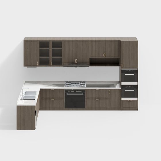 Low-Polygon Kitchen Design 3D model