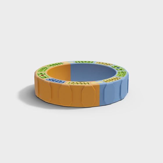 Vibrant Circular Pool 3D model for Play Areas