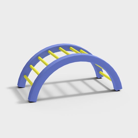 Futuristic Rainbow Bridge 3D model