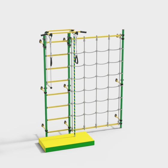 Colorful Climbing Frame 3D model for Kids