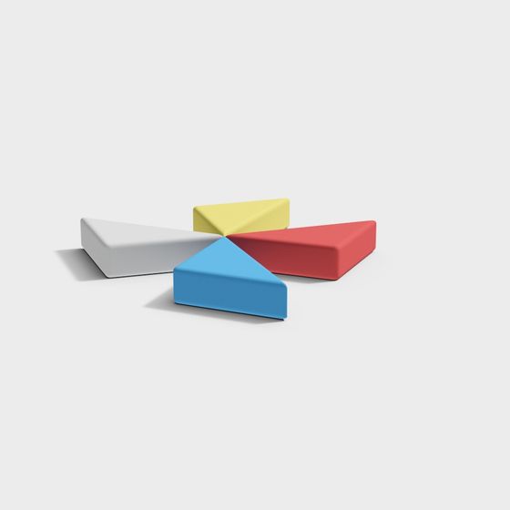 Colorful Puzzle Blocks 3D model for Creative Projects