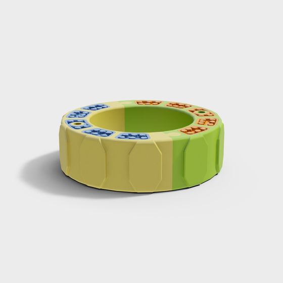 Ring Garden 3D model with Unique Low-Polygon Design