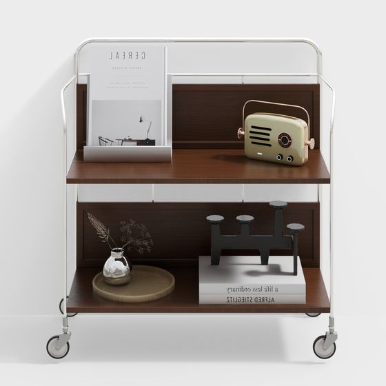 Charming Mobile Desk 3D model for Modern and Retro Spaces