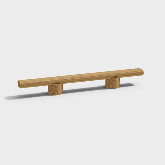 Wooden Balance Beam 3D model Inspired by Nature