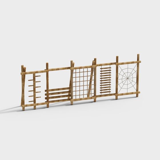 Rustic Bamboo Fence 3D model for Creative Projects