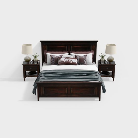 Cozy Retreat Bed 3D model