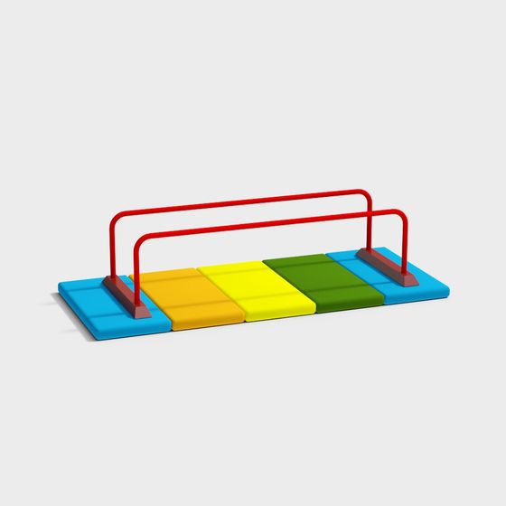 Colorful Balance Beam 3D model
