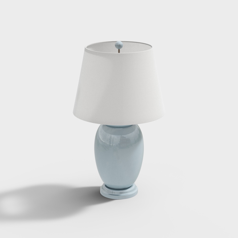 Elegant Low-Poly Table Lamp 3D model