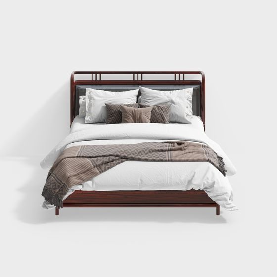 Cozy Retreat Bed 3D model for Modern Spaces