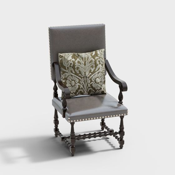 Vintage Armchair 3D model with Modern Elegance
