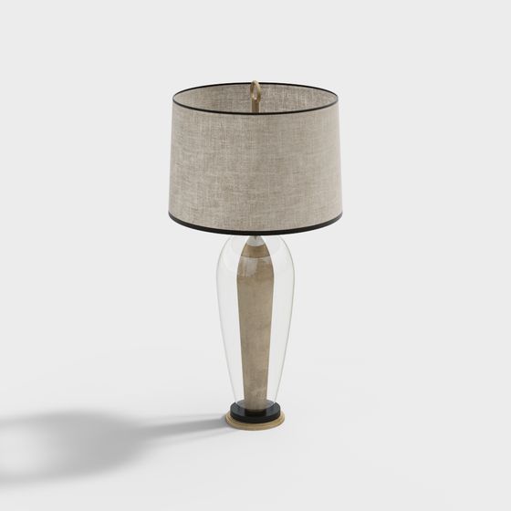 Elegant Low-Polygon Table Lamp 3D model