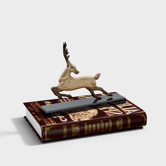 Leaping Deer Low Poly 3D Model