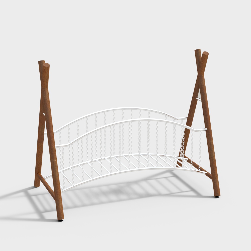 Children's fitness center single-plank bridge