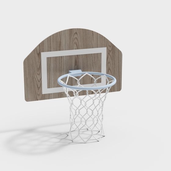 Low-Poly Basketball Hoop 3D Model