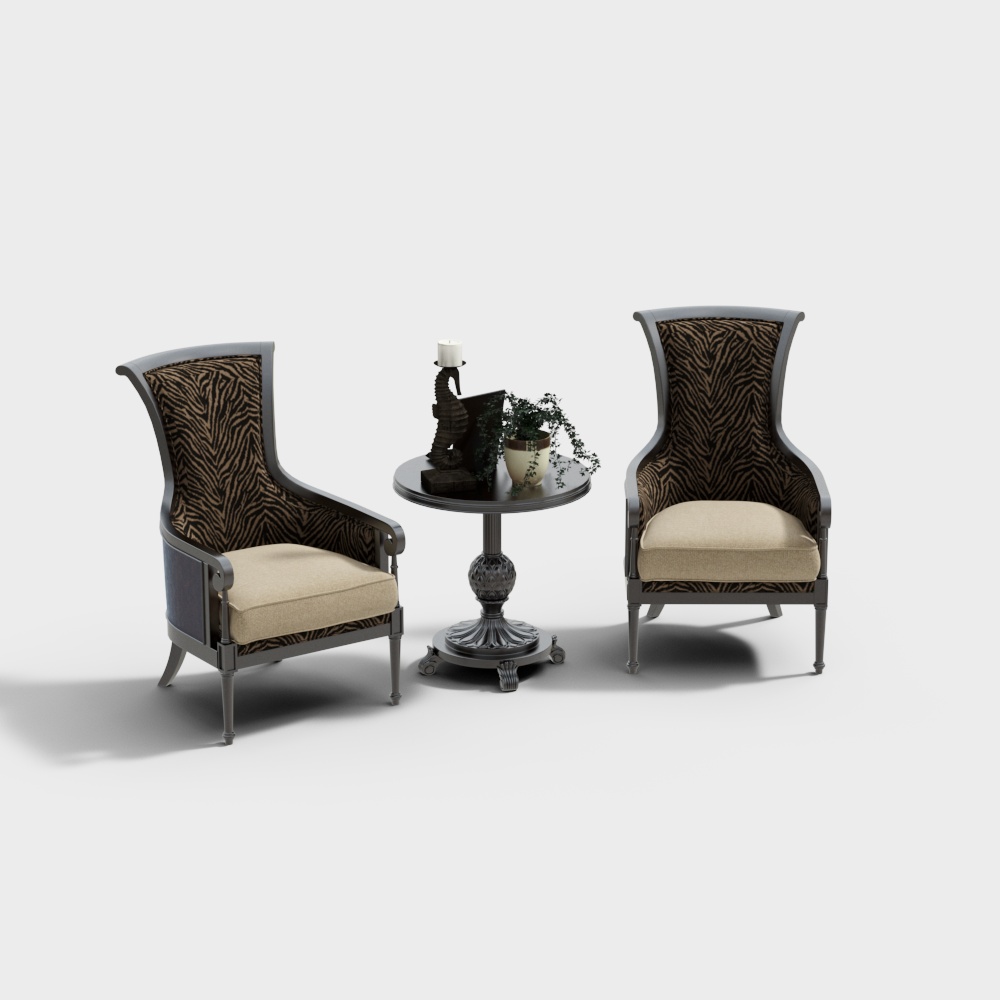 Combinación de mesa y silla de ocio americana