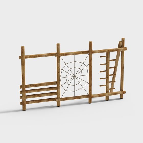 Rustic Wooden Fence 3D model for Creative Projects