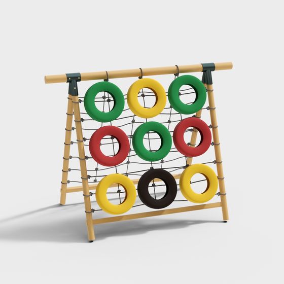 Vibrant Ring Toss Game 3D model for Creative Spaces
