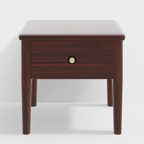 Stylish Low-Polygon Bedside Table 3D model