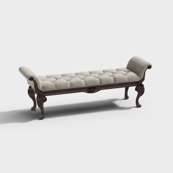 Victorian Style High Detail Bench 3D model